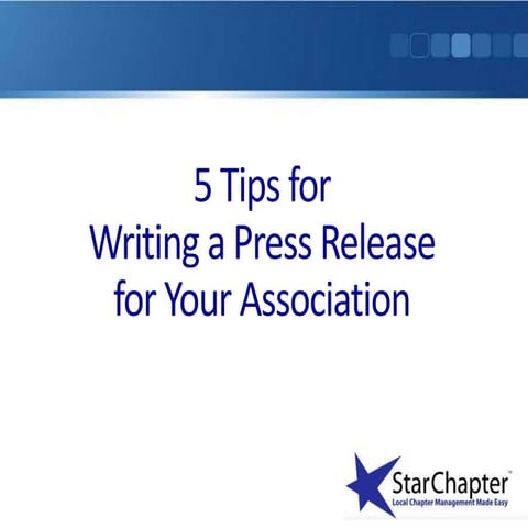 Tips For Writing A Press Release 5 tips for writing a successful press release for your associaiton | PPT