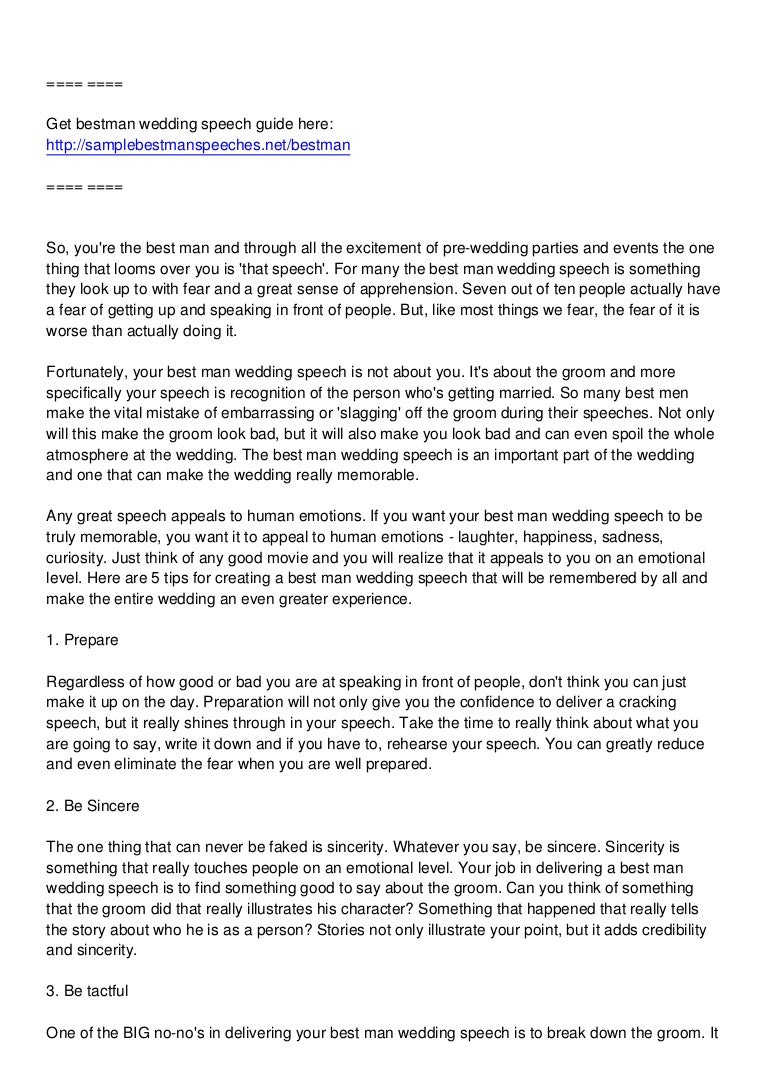 Groomsmen speech examples image