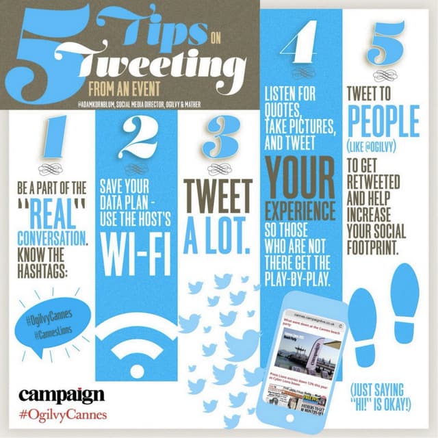 5 Tips on Tweeting from an Event like #CannesLions #OgilvyCannes