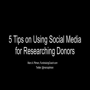 How to Research Donors with Social Media