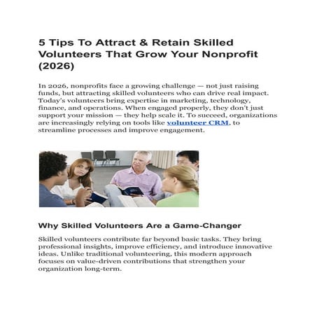 5 Tips To Attract & Retain Skilled Volunteers That Grow Your Nonprofit ...