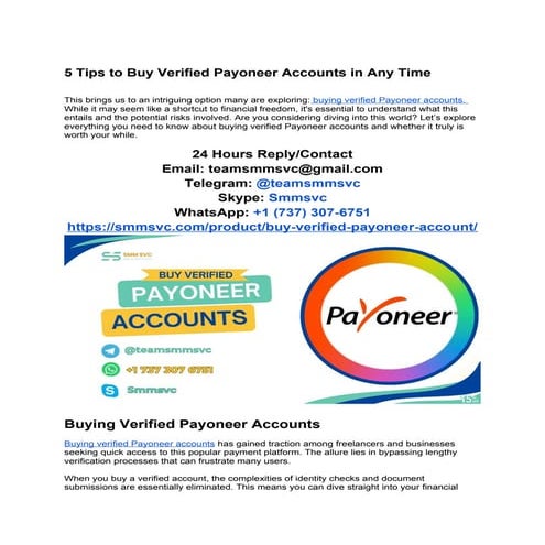 5 Tips to Buy Verified Payoneer Accounts in Any Time.docx