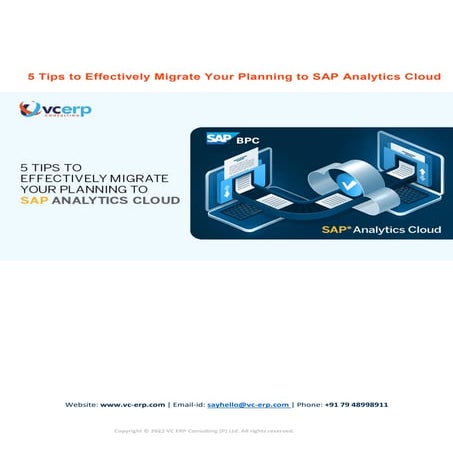 5 Tips to Effectively Migrate Your Planning to SAP Analytics Cloud