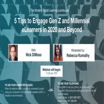 The Modern Digital Learning Landscape: 5 Tips To Engage Gen Z and Millennial ...