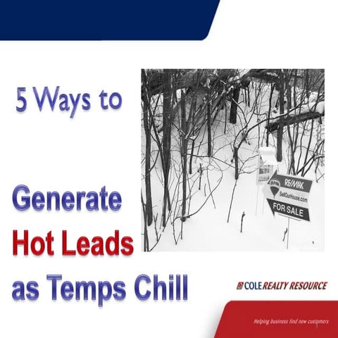 5 tips to generate hot real estate leads as temps chill with nadine printerbees.com 11 13_2