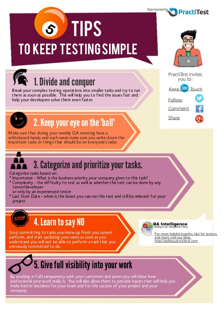 5 tips to keep testing simple