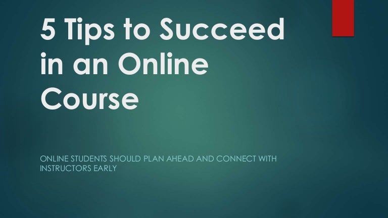 5 tips to succeed in an online course