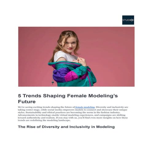 Studio1Photography Explains What Is Editorial Modeling and How Does It ...