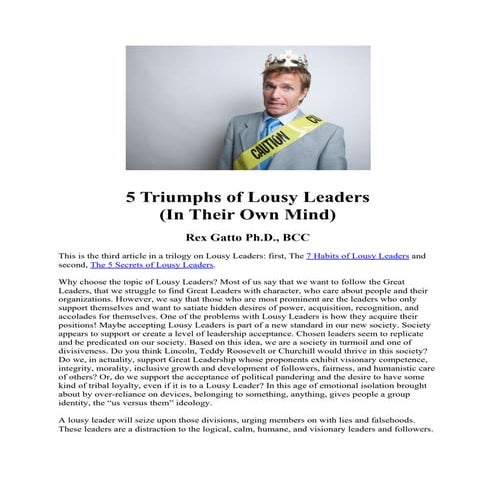 5 Triumphs of Lousy Leaders