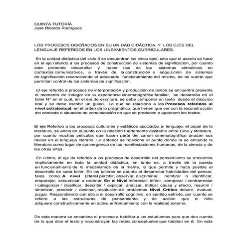 5 tutoria unidad didáctica y ejes curriculares ricardo