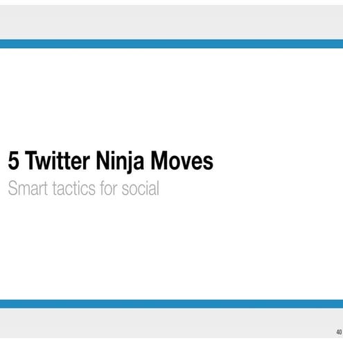 5 Twitter Ninja Moves