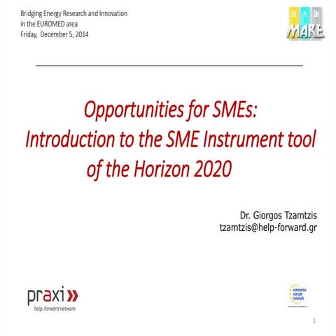5 tzamtzis    introduction to sme instrument ma-re