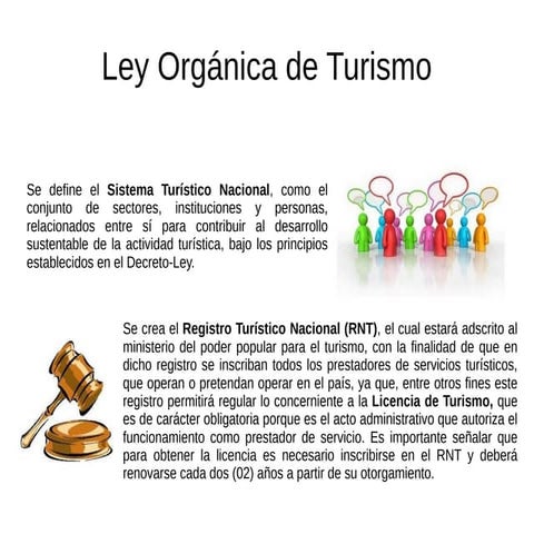 Ley orgánica de turismo