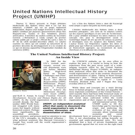 United Nations Intellectual History Project (UNIHP) | PDF