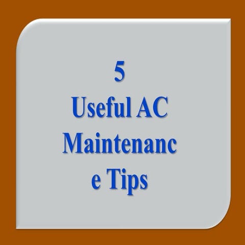 Roms AC Maintenance procedure | PDF