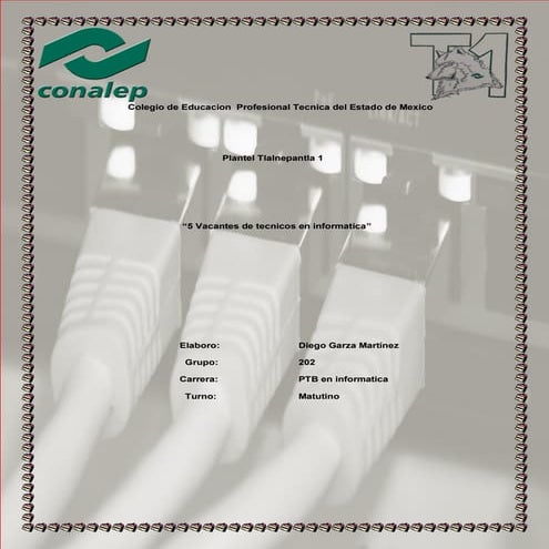 5 vacantes de técnico en informática 