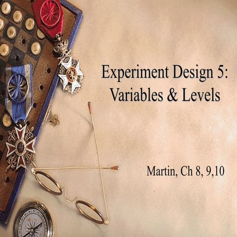 Design of Experiments 11111111111111111111111
