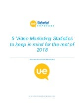 5 video marketing statistics to keep in mind for the rest of 2018