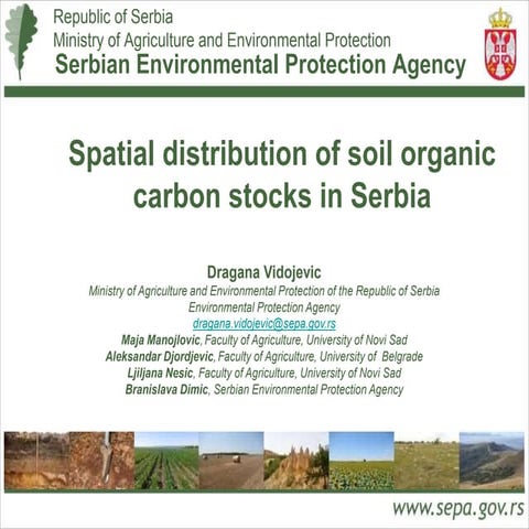 Spatial distribution of soil organic carbon stocks in Serbia