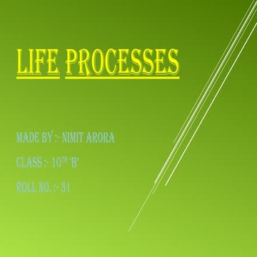 Life processes
