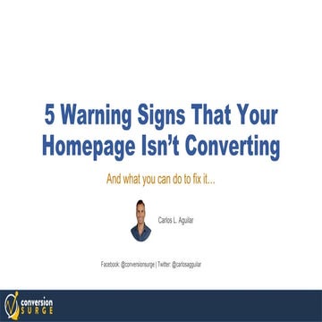 5 warning signs that your homepage isn't converting