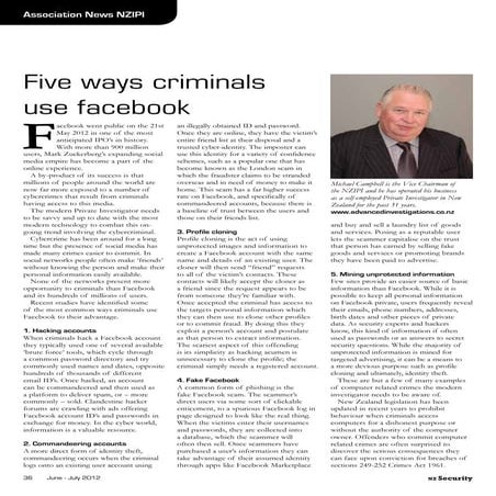 5 ways criminals use facebook