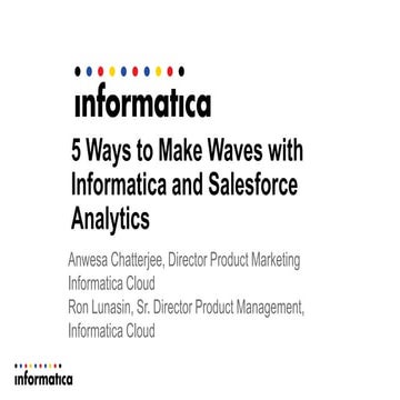 5 Ways to Make Waves with Informatica and Salesforce Analytics