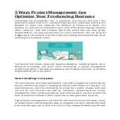 5 ways project management can optimize your freelancing business