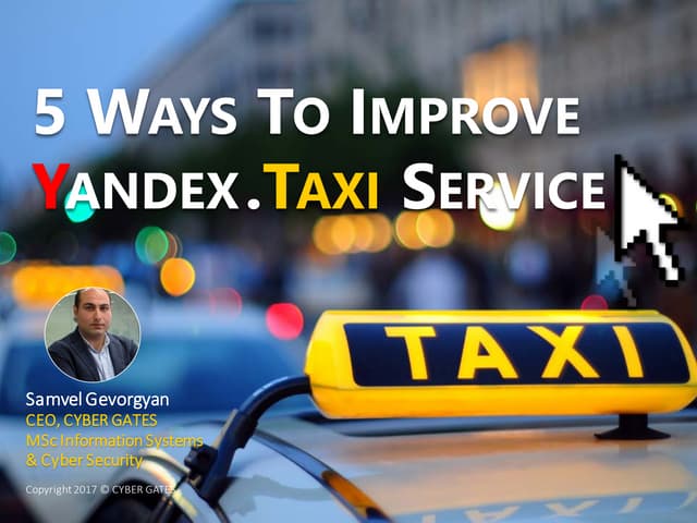 Five Ways to Improve Yandex.Taxi Service