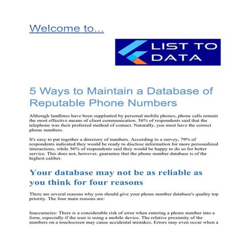 Types of Data Validation | PDF