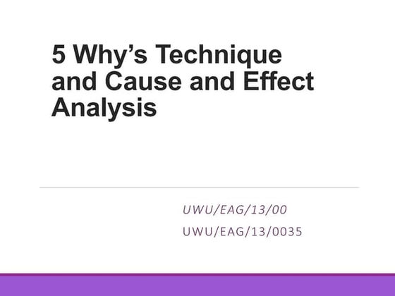 Why why analysis | PPT