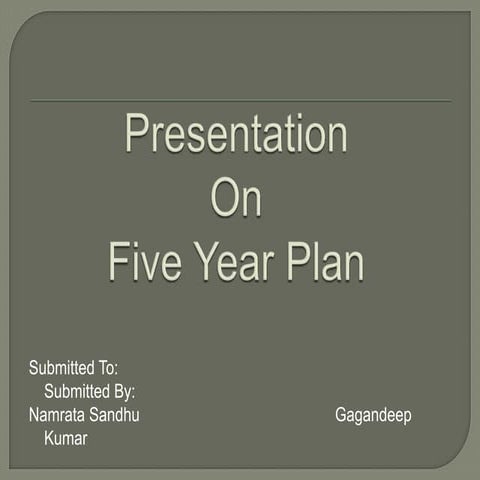 5 year plans | PPTX