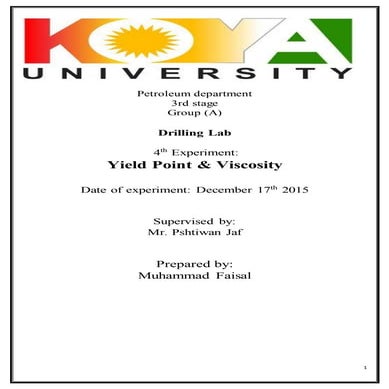 yield point and viscosity