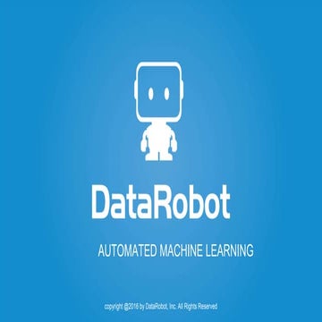 DataRobot - 머신러닝 자동화 플랫폼