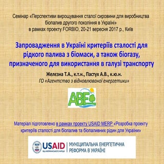 Запровадження критеріїв сталості дл...