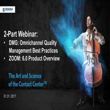 DMG + ZOOM: Webinar Part 2: ZOOM 6.0 Overview