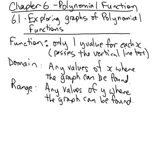 6.1 polynomial functions | PPTX