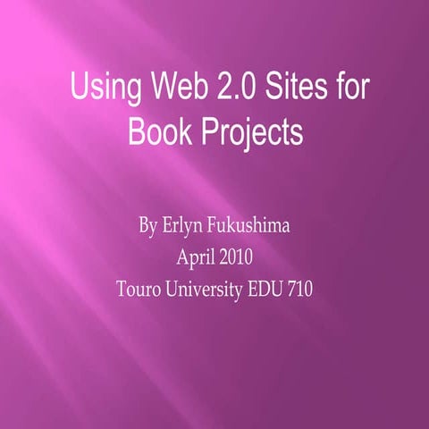 Using Web 2.0 - Outline