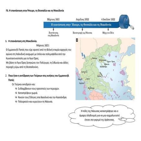 Γ6. η επανάσταση στην Ήπειρο, τη Θεσσαλία και τη Μακεδονία