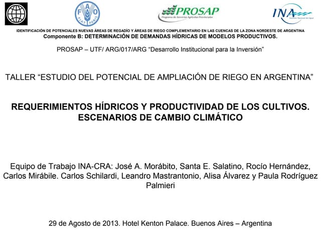 Requerimientos hídricos y productiv...