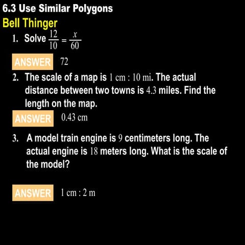 6.3 use similar polygons