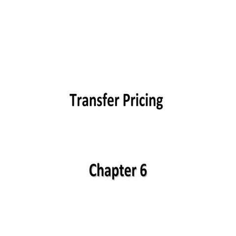 6. transfer pricing