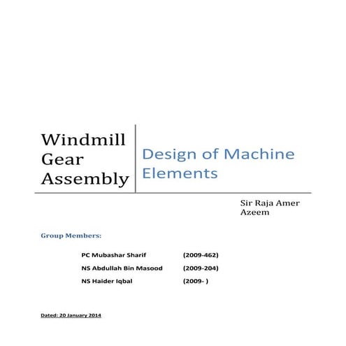 6. windmill gear assembly