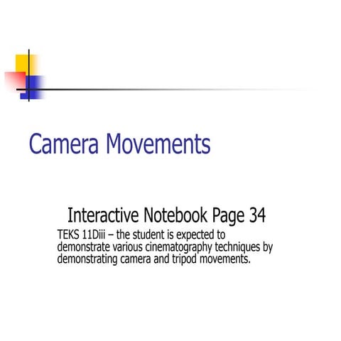 6. camera movements