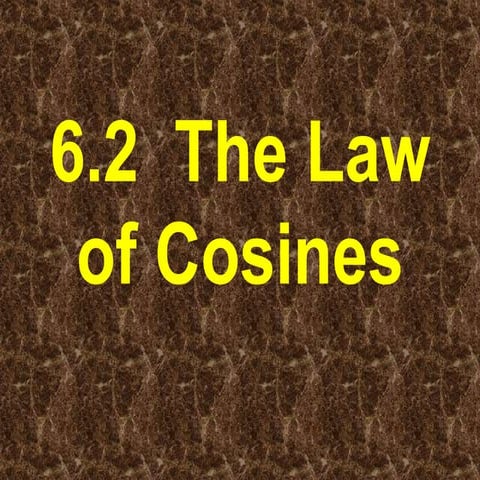 6.2  law of cosines