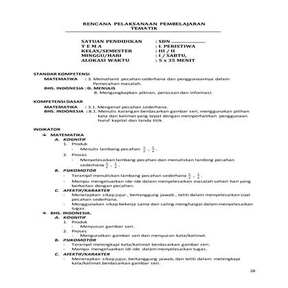 Modul ajar pembelajaran pecahan kelas 3 SD | PDF