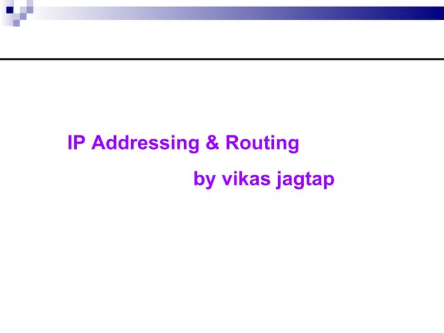  ip addressing & routing
