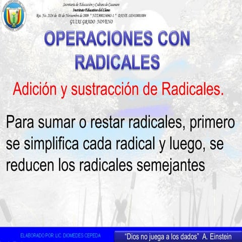 6.adición y sustracción de radicales
