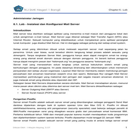 6.1 lab-instalasi dan mail server