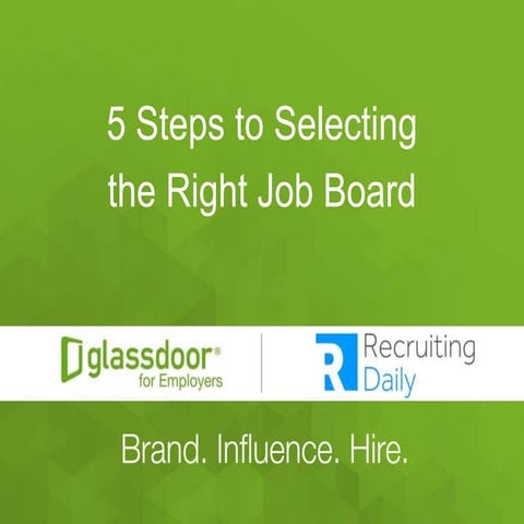 5 Steps to Selecting the Right Job Board